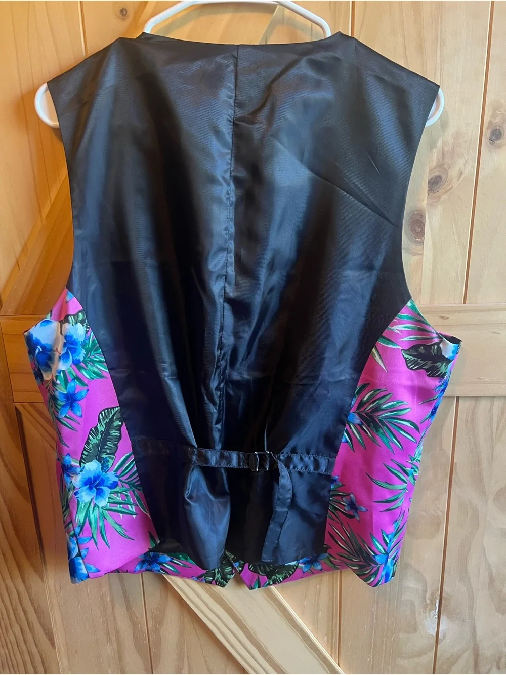 jf j.ferrar Mens Pink Floral Tropical Button Vest Size L Wedding Tropical Tropic